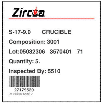 Figure 3. Sample Label